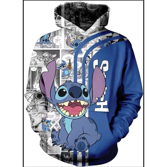 Lilo & Stitch Hoodie, Sweatershirt, Disneyland Shirt,Stitch 3D Hoodie Size Large - Picture 1 of 16